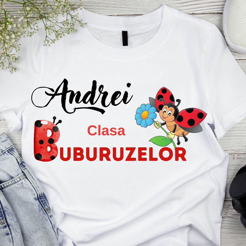 Tricou personalizat pentru absolvire  Grupa buburuzelor cu text sau poze ABS1024