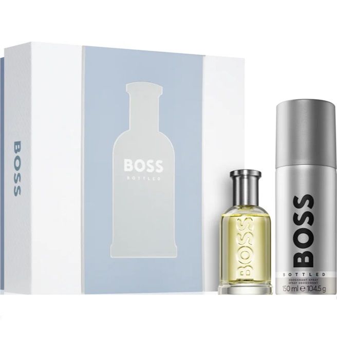 Set Apa de Toaleta Hugo Boss Bottled 50 ml + 150 ml Deodorant Spray, Barbati
