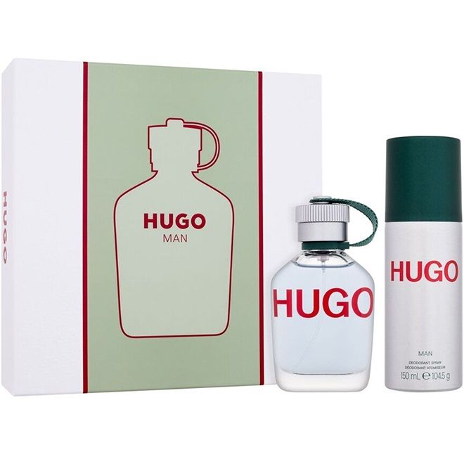 Set Apa de Toaleta Hugo Boss Hugo 75 ml + 150 ml Deodorant Spray, Barbati