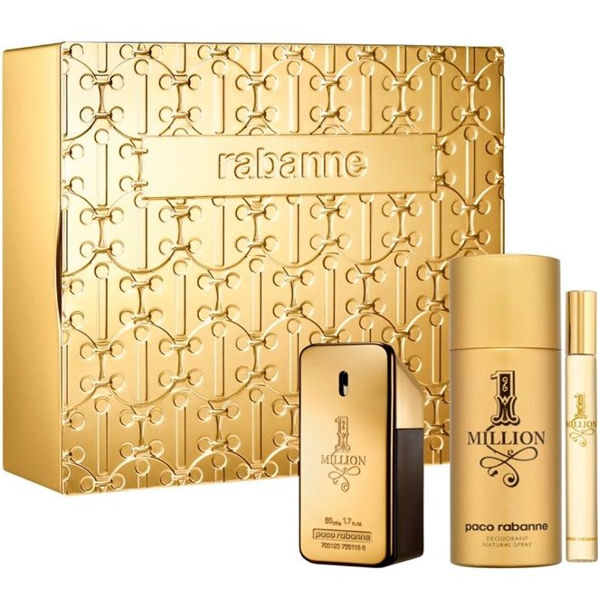 Set Apa de Toaleta Paco Rabanne 1 Million 50 ml + 10 ml + 150 ml Deodorant Spray, Barbati