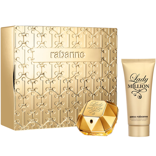 Set Apa de Parfum Paco Rabanne Lady Million 50 ml + 75 ml Lotiune de corp, Femei