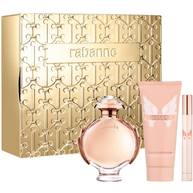 Set Apa de Parfum Paco Rabanne Olympea 80 ml + 10 ml + 100 ml Lotiune de corp, Femei