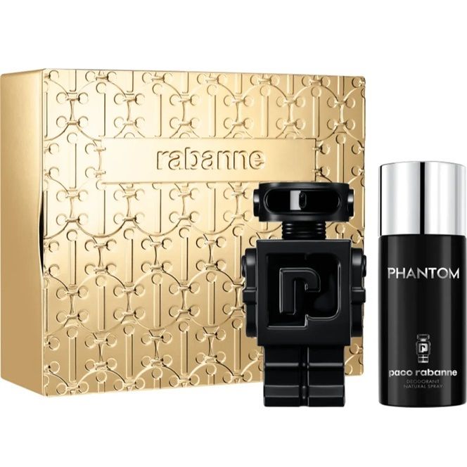 Set Esenta de Parfum Paco Rabanne Phantom Parfum 100 ml + 150 ml Deodorant Spray, Barbati