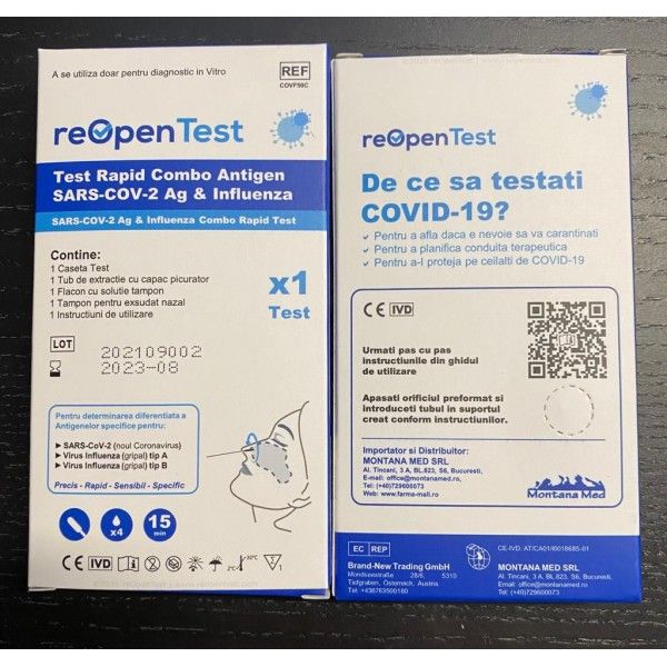 Test rapid combo antigen reOpen Gripa &amp; COVID-19