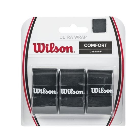 Set overgrip Wilson Ultra Wrap, negru, 3 bucati