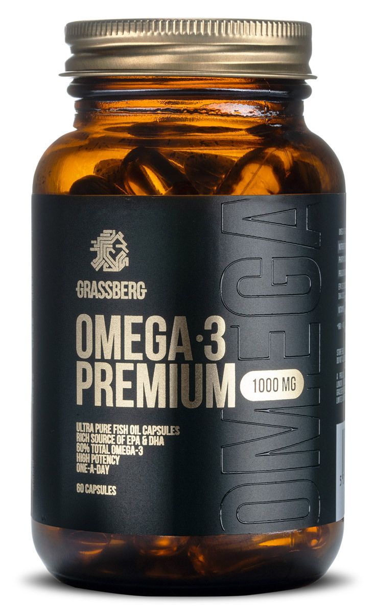 Grassberg Omega 3 Premium 1000mg - 60 Caps - Naskor