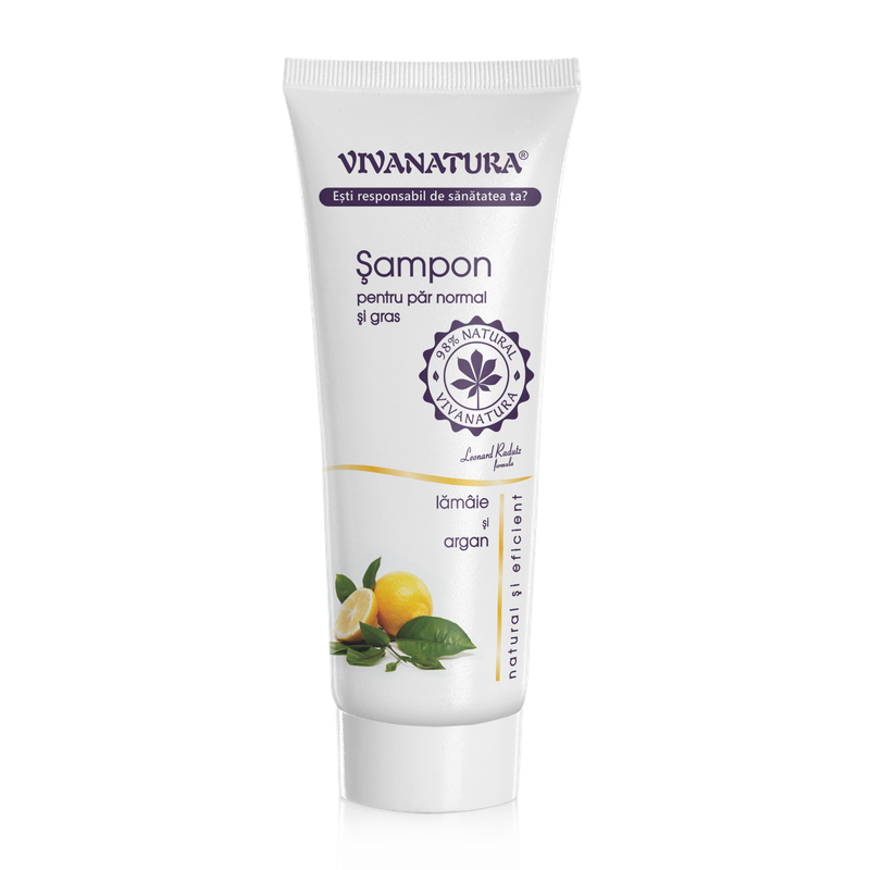 Șampon cu lămâie și argan pentru păr normal şi gras 250 ml– Leonard Radutz Formula – VivaNatura