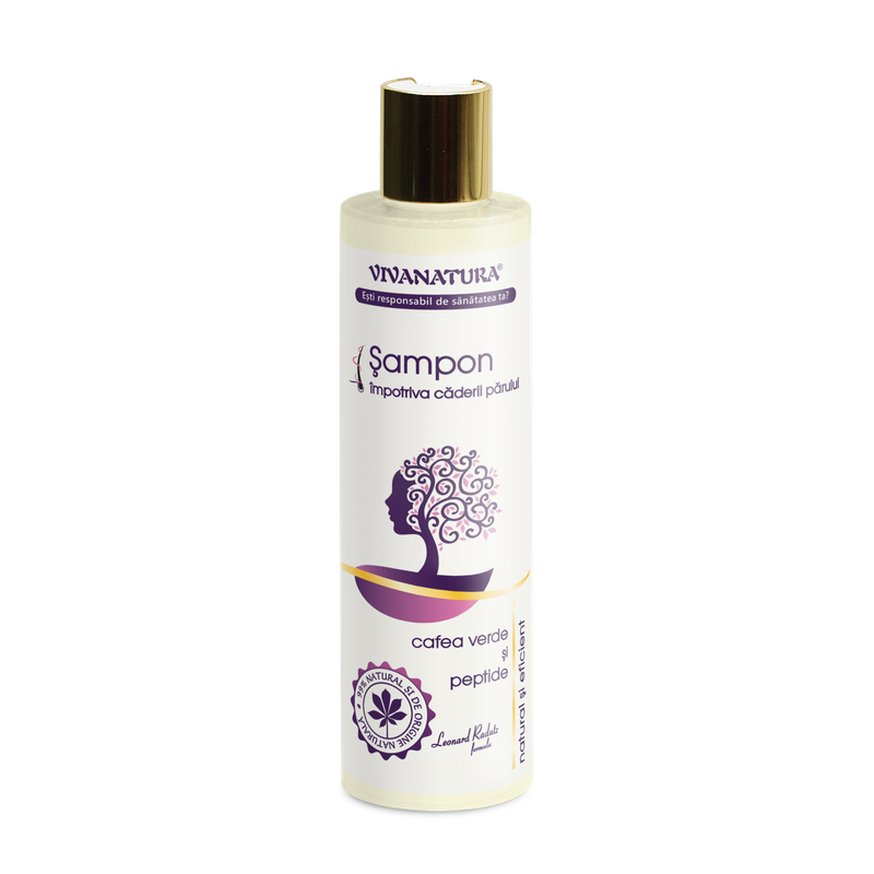 Șampon împotriva căderii părului cu cafea verde și peptide 250 ml - Leonard Radutz Formula – VivaNatura