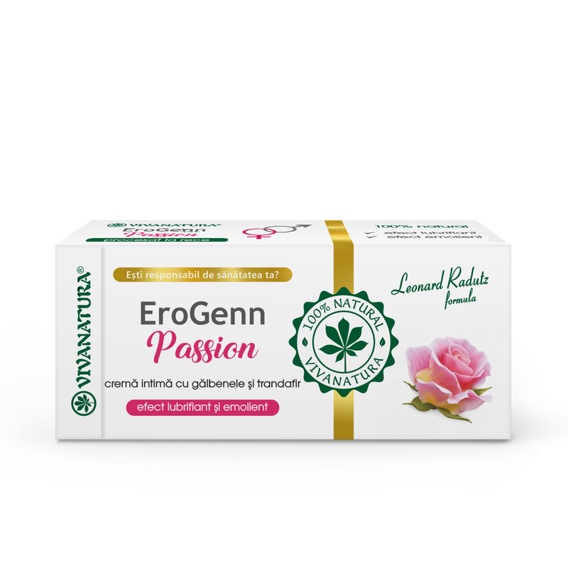 EroGenn Passion - crema intima cu galbenele si trandafir 20 ml – Leonard Radutz Formula – VivaNatura