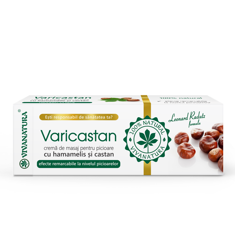 Varicastan – cremă pentru masajul picioarelor cu hamamelis si castan 75 ml – Leonard Radutz Formula – VivaNatura